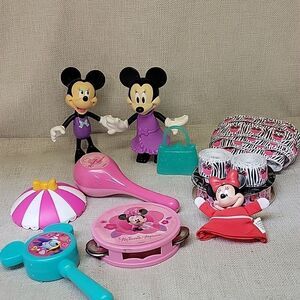 Disney Minnie Mouse Dress up dolls, instruments, finger puppet, ribbon